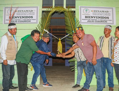 FENAMAD, AIDESEP y COINBAMAD, inauguran puesto de control y vigilancia PIACI en la comunidad nativa Nueva Oceanía Boca Shupiwi.